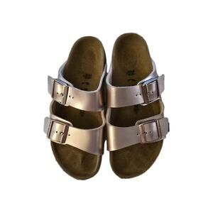 Birkenstock Arizona Metallic Rose Gold Slide size EU 34 US Womens 3-3.5